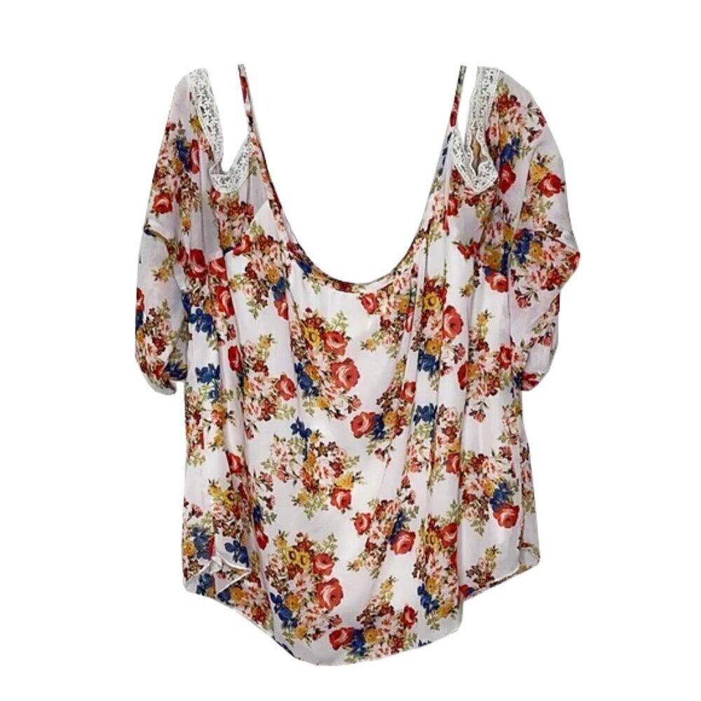 ❤️ CHARLOTTE RUSSE Cold Shoulder Blouse Size 2XL